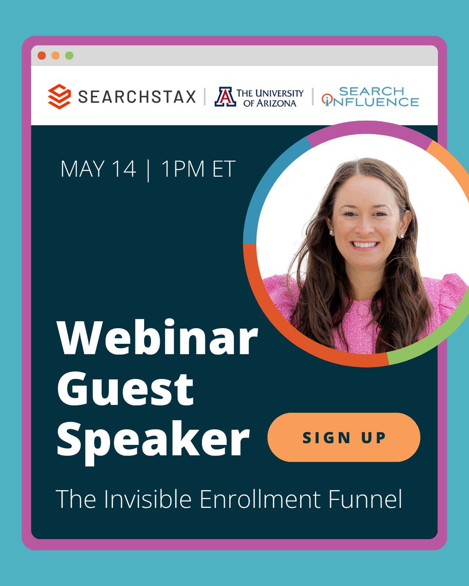 SearchInfluence's tweet photo. We’re days away from the SearchStax panel with @paulakfrench! 

Join Paula for a live webinar covering:
🗓 The Invisible Enrollment Funnel: How AI Search is Reshaping the Student Journey

1pm EST / 10am PST
Register (for free) here: https://t.co/5X4FeVjSzd https://t.co/rjIOmvFctS