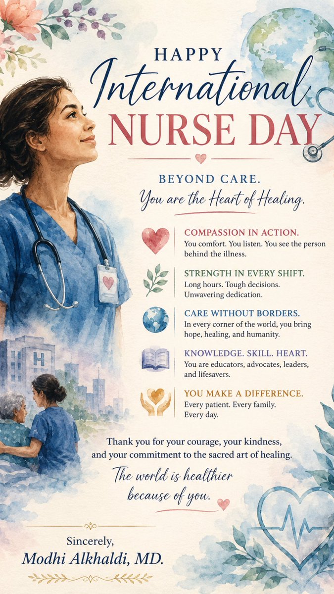 ModhiSpikes's tweet photo. Happy International Nurses Day to 
my great friends in the nursing feild! 
You are the backbone and cornerstone of any successful healthcare service!! https://t.co/Oe9cZxdZbI