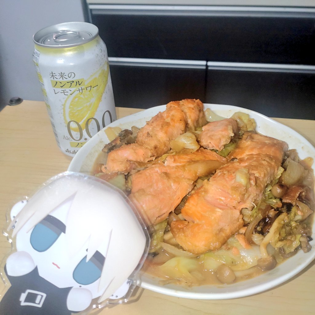 子供の頃食べた印象で食わず嫌いだったちゃんちゃん焼き🍻('-' 鮭)з 皿
