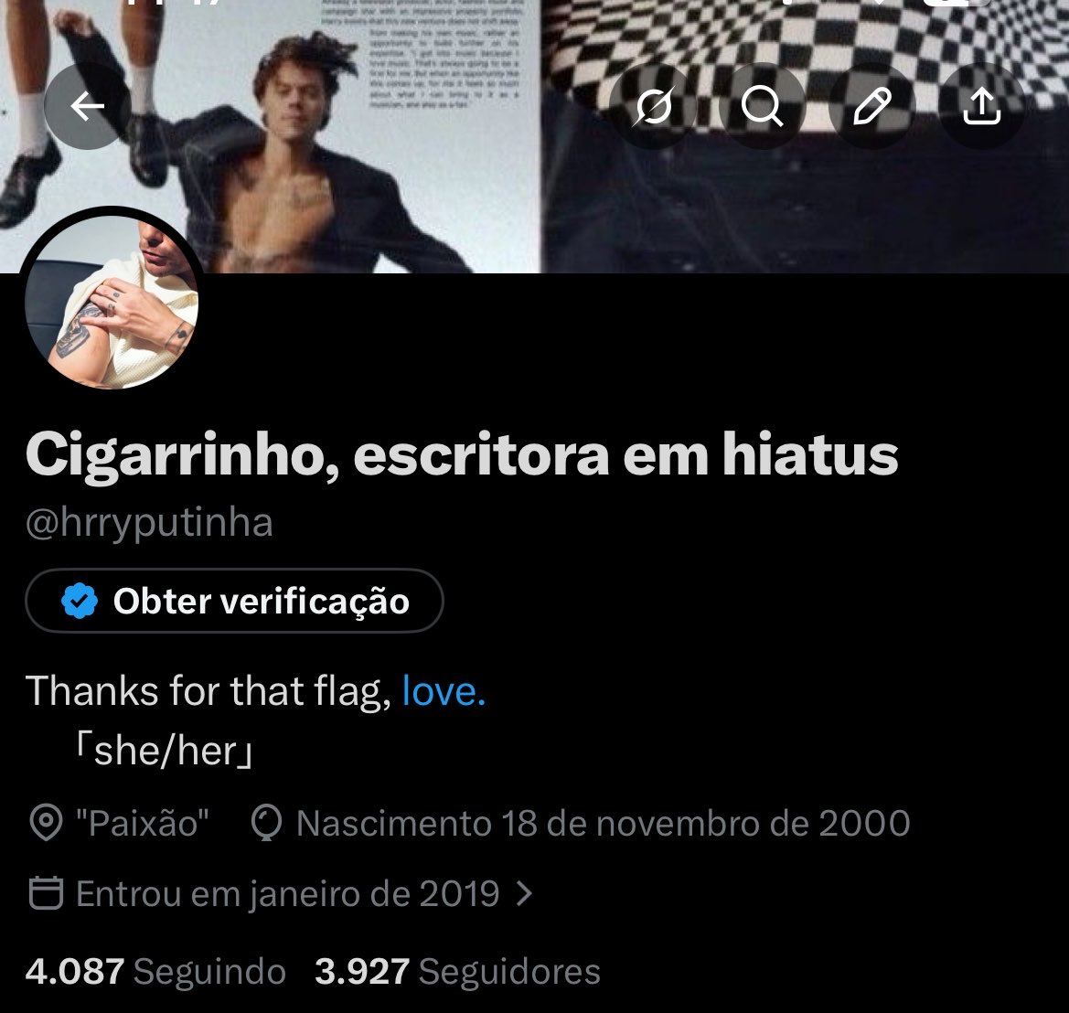 Cigarrinho, escritora em hiatus tweet media