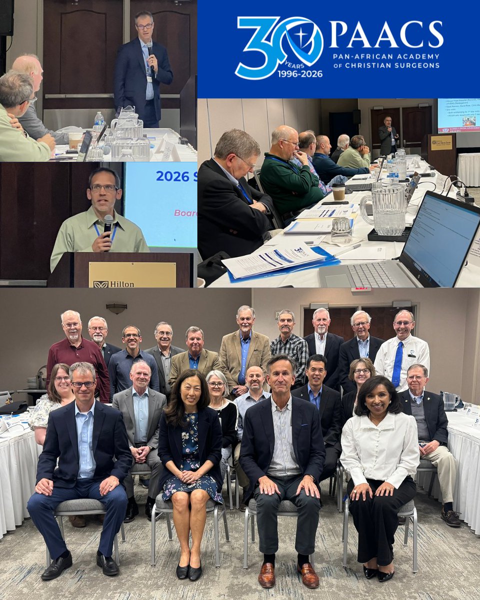 PAACS_'s tweet photo. Recently, the PAACS Board of Directors gathered in Chicago for the Spring 2026 Board Meeting to reflect on God’s faithfulness over the last 30 years and seek His guidance for the future of PAACS.

#PAACS #PAACS30 #GlobalSurgery https://t.co/4svvyu8FVX
