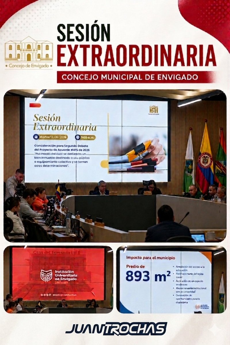 juantrochas's tweet photo. La Institución Universitaria de Envigado sigue creciendo.
Hoy celebramos un gran hito: ya es una realidad el predio para la Casa del Egresado. Un espacio que fortalecerá los lazos profesionales y humanos que nacieron en las aulas. 

¡Felicitaciones por este gran paso! https://t.co/EJlpOSwce9
