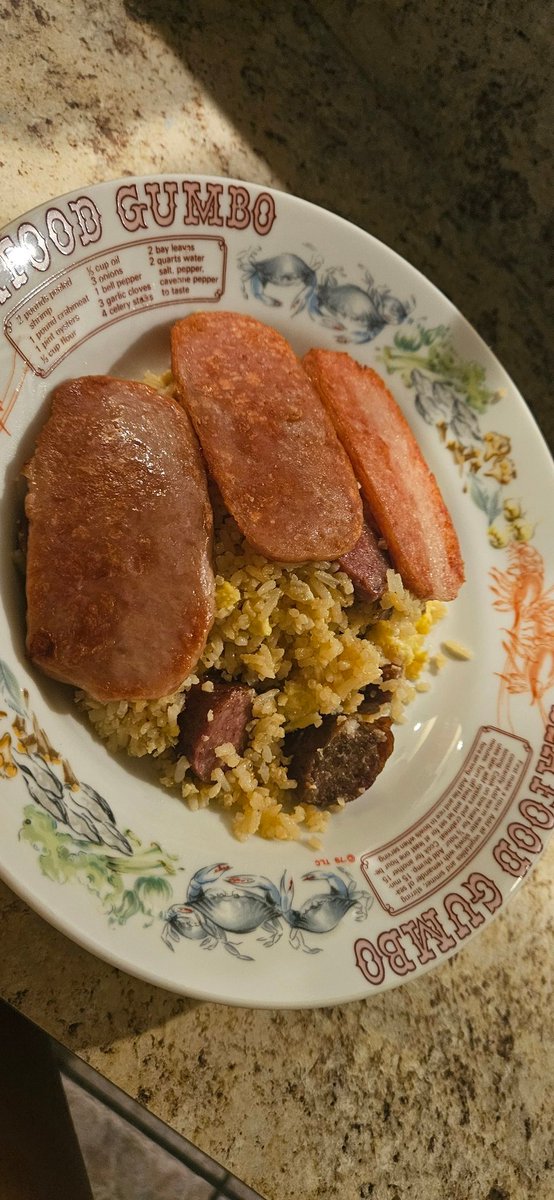 MerNim2645's tweet photo. garlic sausage fried rice with spam https://t.co/fjQ7oIZSEd