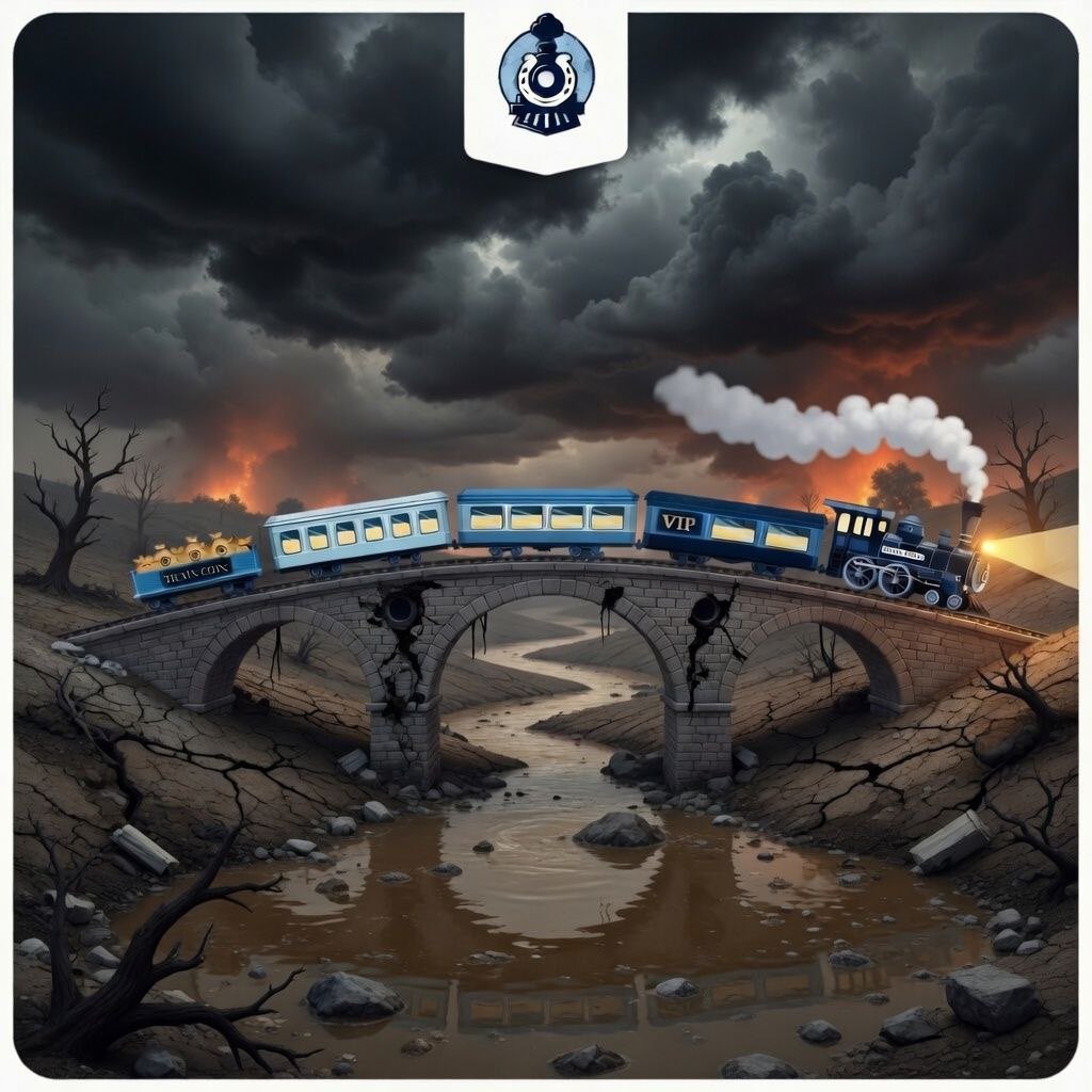LuckyTrainApp's tweet photo. Even if the whole world collapses 🔥

the Lucky Train will keep riding 🚂 https://t.co/BjcoaR9JlG