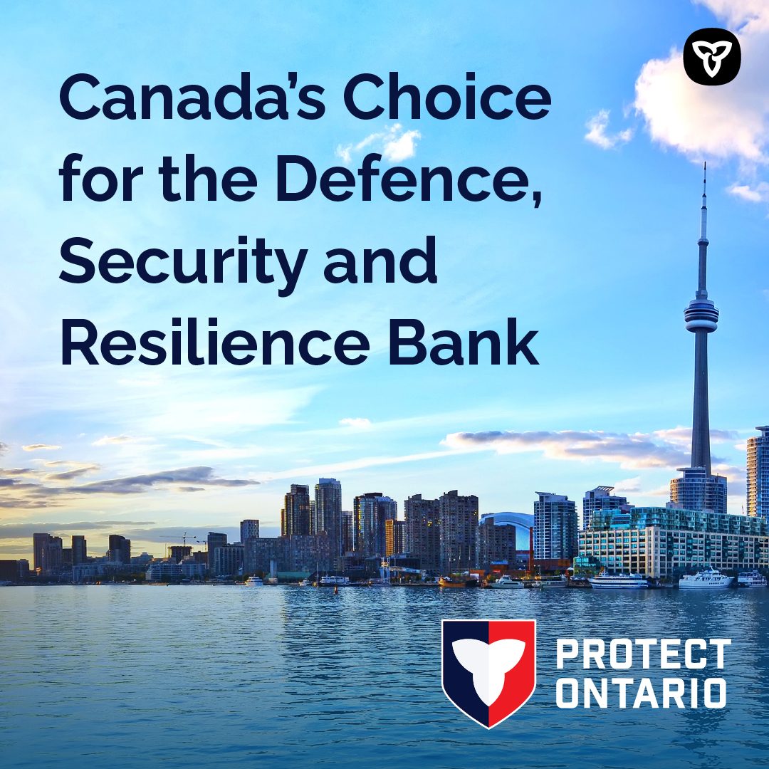 ONfinance's tweet photo. (1/2) Following NATO partners’ unanimous decision to set up the Defence, Security and Resilience Bank (DSRB) in Canada, Ontario is championing Toronto as the right choice for its global headquarters. https://t.co/jbeSiWuNjh