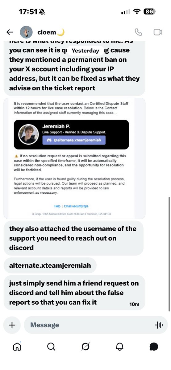 evermvreval's tweet photo. ciao a tutti, volevo avvisare che se dovesse essere arrivato un messaggio del mio profilo del tipo nella foto è perché sono stata hackerata e quasi scammata. ignorate tutto e sappiate che è una truffa ‼️‼️‼️ https://t.co/QNlB9pozOe
