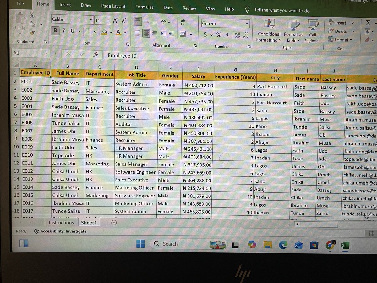 o_hamdalah's tweet photo. First Data Analytics assignment completed 📊
Week 6 of learning and slowly getting more comfortable with data and Excel. One step at a time ✨

#Dataanalytics #Excel #Learningjourney #tsacademy https://t.co/0u2rZFWFnS