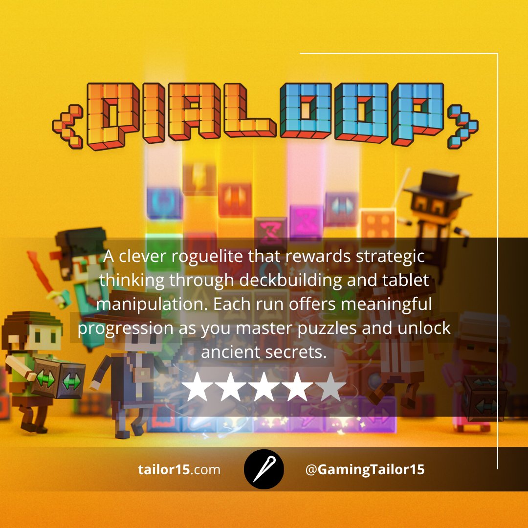 GamingTailor15's tweet photo. Dialoop (#Dialoop) is a clever roguelite that blends deckbuilding with puzzle-solving in ancient ruins. Each run feels fresh as you manipulate mysterious tablets and explore. Great mix of strategy and wit!
🛍️ Official Store:
https://t.co/R008VB1yt3
🪡 by: @Dialoop_JP https://t.co/o4M66RuVfi