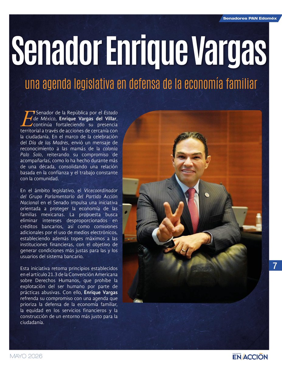 REEnAccion's tweet photo. 📍El Senador @EnriqueVargasdV  impulsa una agenda cercana y en defensa de la economía familiar 💙👩‍👧‍👦

Propone eliminar intereses abusivos y comisiones bancarias, promoviendo bien común, dignidad, solidaridad y subsidiariedad 💳⚖️🤝 https://t.co/YINpXLxhIV