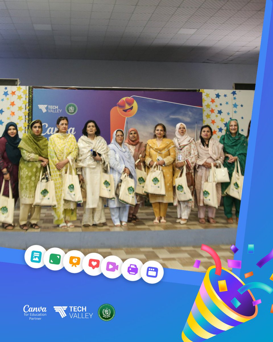 TechValleyPak's tweet photo. Tech Valley Pakistan, an official Canva for Education partner in Pakistan, has officially kicked off Pakistan's first exclusive AI-Powered Canva for Education Training Program  in partnership with MOFEPT under FDE.

#digitalustaad #canvaforeducation https://t.co/uN6QaIfW5b