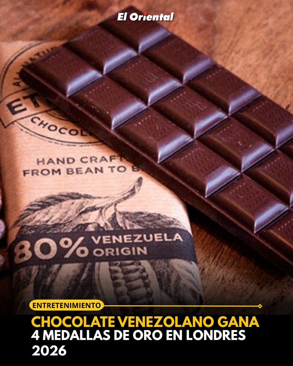 El mejor: el cacao venezolano destacó una vez más a nivel internacional, al lograr obtener cuatro medallas de oro a través de la marca criolla “Mayoy Cacao” en el Concurso Británico de Chocolate Artesanal 2026 de los International Chocolate Awards, celebrado en la ciudad de