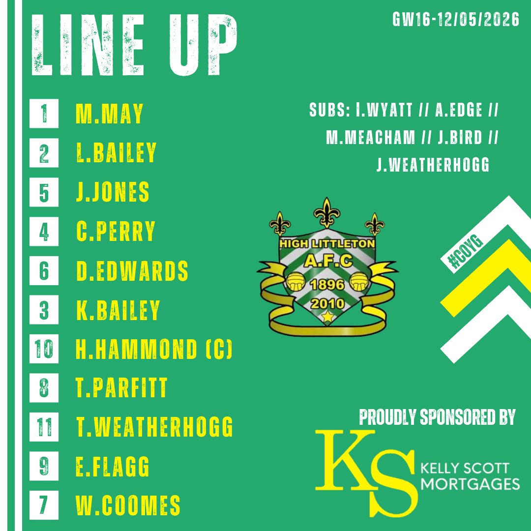 HighLittletonFC's tweet photo. Heading towards kick off for the final time this season. Mike back in goal, Ky returns to the starting line up for the first time since injury. Ed starts up top after impressing last time out. Birdy back in the squad after migrating back west from Down Under.

#HLFC | #COYG https://t.co/7qrVwFs2He