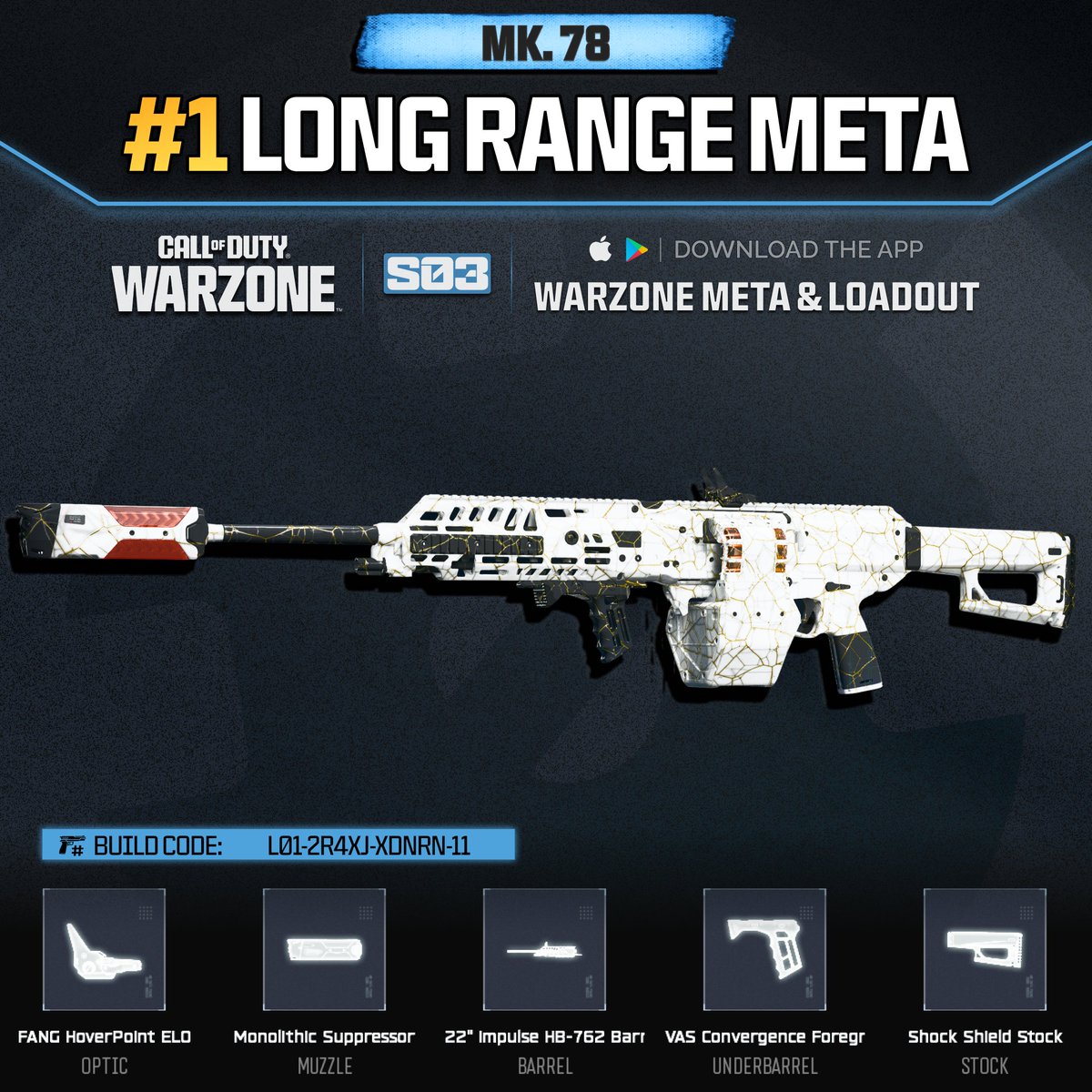 WZStatsGG's tweet photo. ‼️🚨 #1 WARZONE META LOADOUT 🚨‼️

🔥 Here's the Best Loadout Combo to use #Warzone!

🥇 MK. 78 [📊 TTK: 677ms up to 60+ meters]
🥇 KOGOT-7 | [📊TTK: 495ms with 1 Headshot]