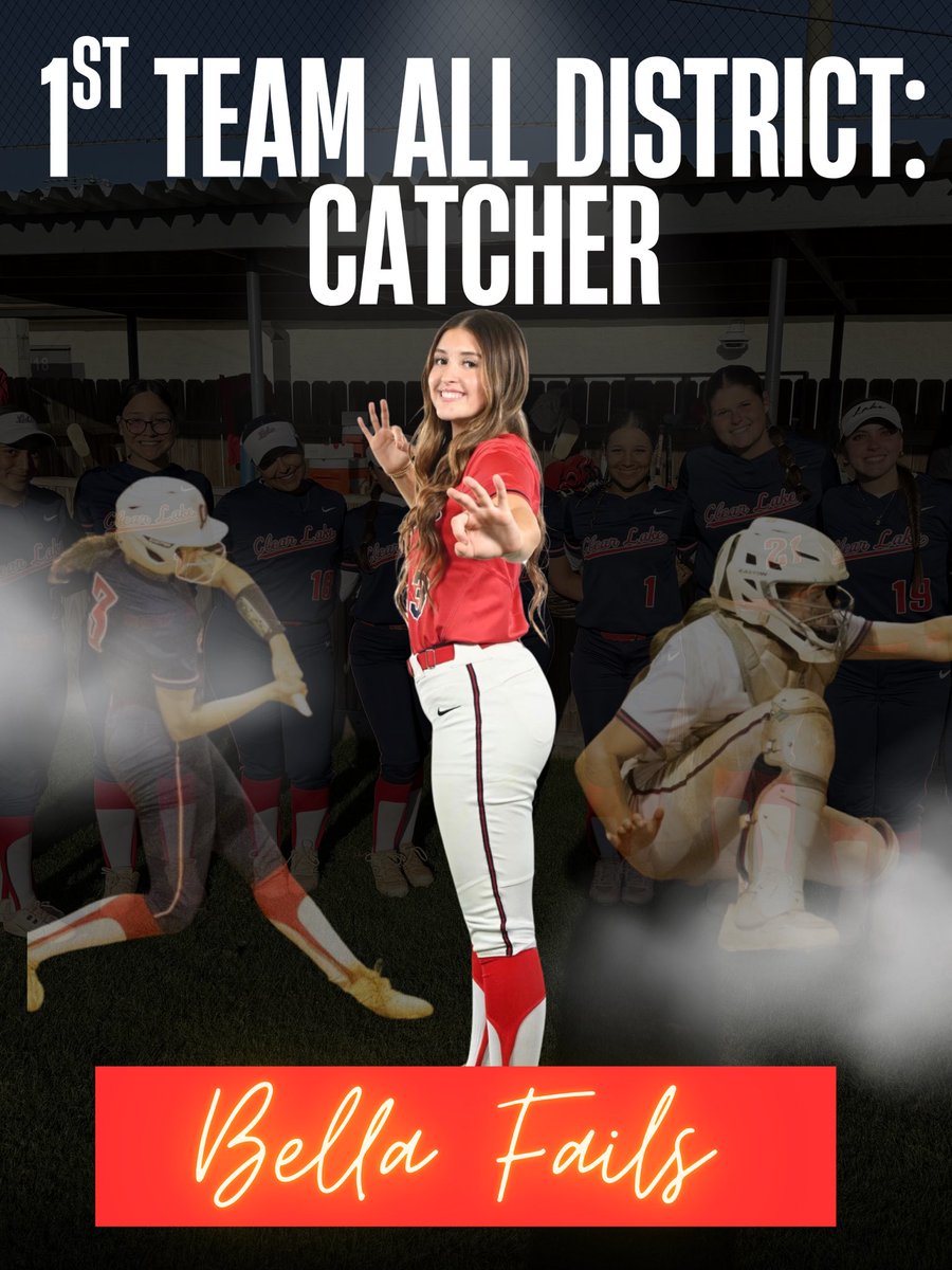 lake_softball's tweet photo. Congratulations to Bella Fails for being awarded 1st Team All-District Catcher! 

Way to represent! 

🥎🆑🏆 https://t.co/YH1BaybycZ