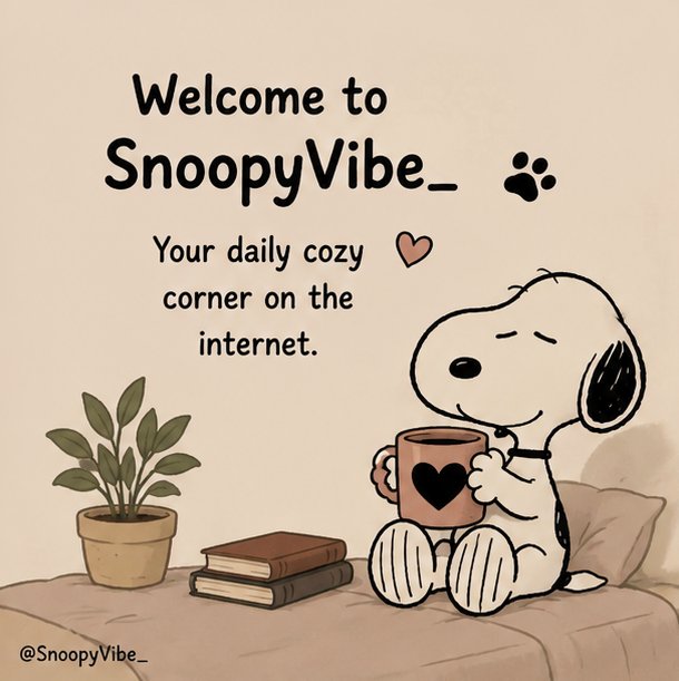 SnoopyVibe_'s tweet photo. First post on the page 🐶🤍
Follow for daily Snoopy vibe &amp; cozy moments ✨
#Snoopy #Peanuts #CozyVibes https://t.co/8PWwSnh9Ou