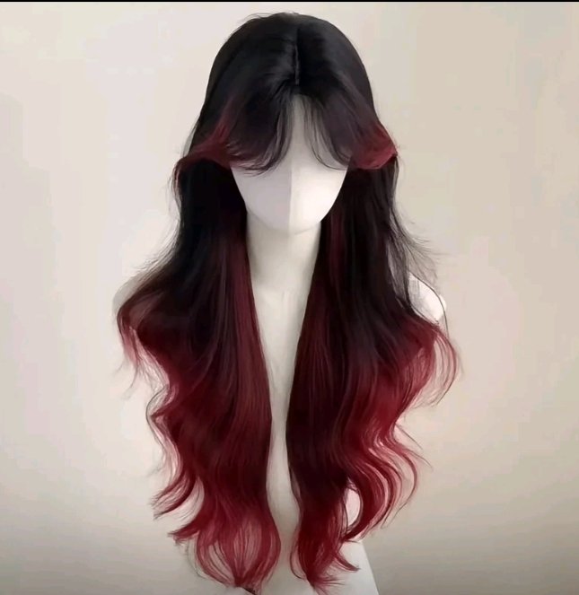 piepieuw's tweet photo. Wts wig aegyo shop red merah panjang  ombre red cherry 210k harga asli 250k 

Bisa req lewat  oren shopee ya  untuk link nya https://t.co/QkPvIoNxGD