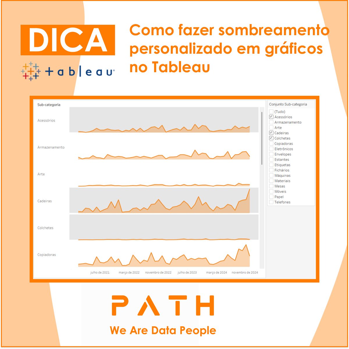 PathDataFan's tweet photo. Nesta dica vamos ensinar como fazer sombreamento personalizado em gráficos no Tableau Desktop. Utilizaremos a Exemplo - Superloja.

Confira: https://t.co/TFu1TZspsv

#Tableau #WeAreDataPeople #DataFam #VisualAnalytics #PathDataFan #TableauTips #PathTips https://t.co/5gMk5BUJe3