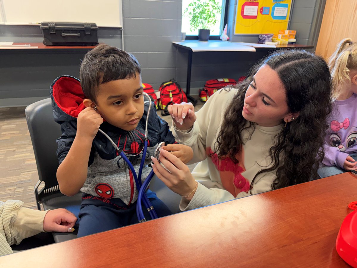 CommActionAlleg's tweet photo. It's Community Action Month, and today is Training Tuesday! Our Tech Head Start students had an incredible hands-on learning experience last week thanks to the Allegan Area ESA Tech Center's EMS program! https://t.co/qB7hxddJcG