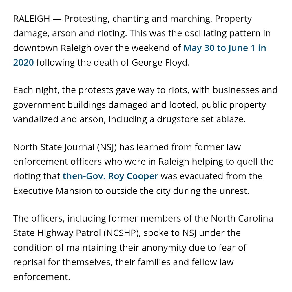 As Governor, Cooper & family are evacuated during BLM riots. The next ...