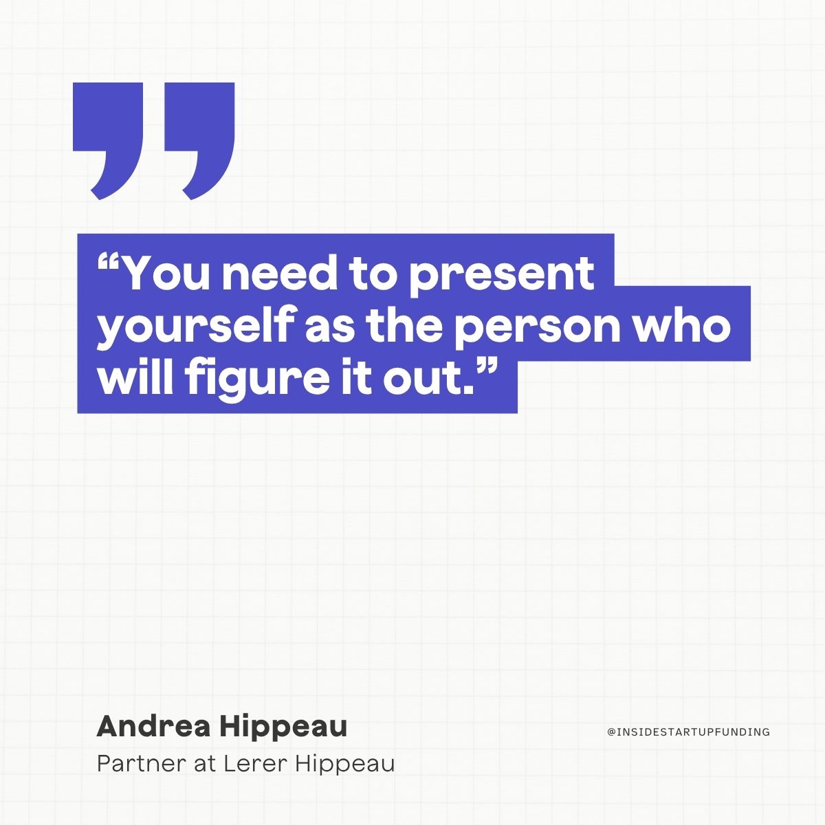 insidefunding's tweet photo. “You need to present yourself as the person who will figure it out.”

Andrea Hippeau (@AndreaHippeau) of @LererHippeau  on what investors need to believe when a founder doesn’t have every answer yet. 

If you missed this episode of Inside the Fund, check it out at the links in thread!