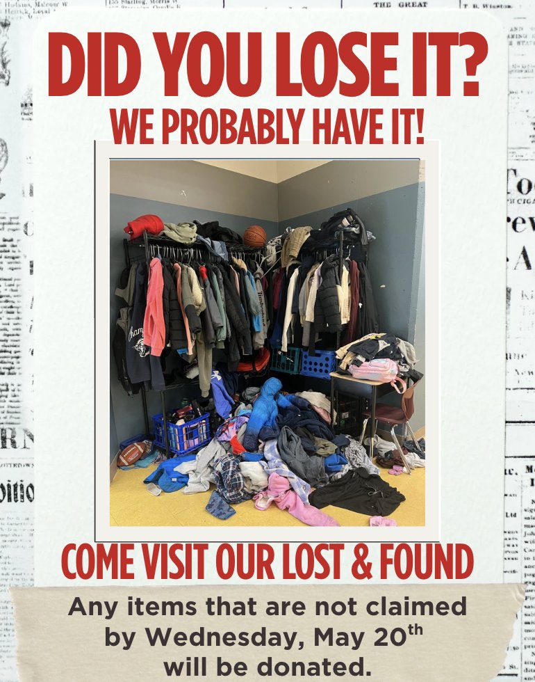sagethunderhawk's tweet photo. Anything look familiar? Come check out our Lost and Found. https://t.co/Kr3vQJExTI