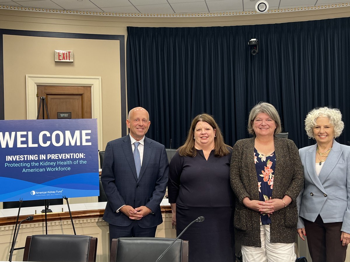 KidneyFund's tweet photo. Thank you to everyone who joined us for this important conversation on increasing awareness, earlier detection and advancing more coordinated approaches to kidney care. Special thanks to our speakers, Melissa Bartlett, Holly Bode, Theresa Caldron and Neal Masia. #KidneyAction https://t.co/DlkQ91s3tS