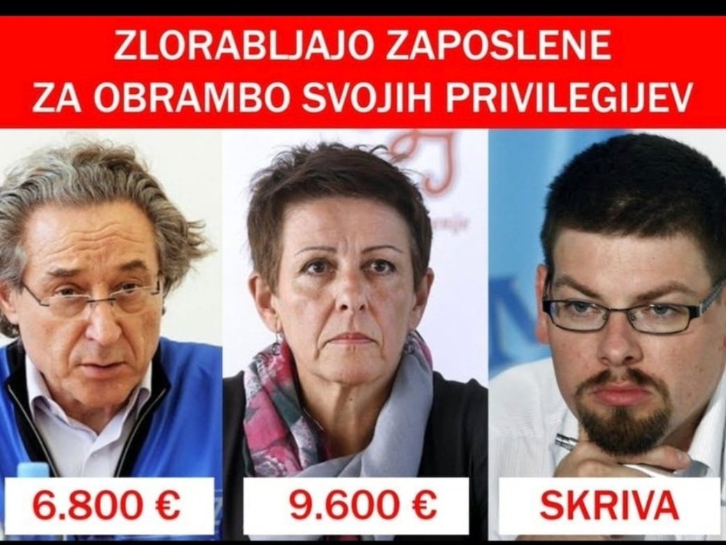 janko14237212's tweet photo. Trio tretjih rok komunizma. Desetletja že lužijo delavce. Nabrali so si že milijone. 
Takoj ukinit!😠❌🤮 https://t.co/dpOn7SKt4m
