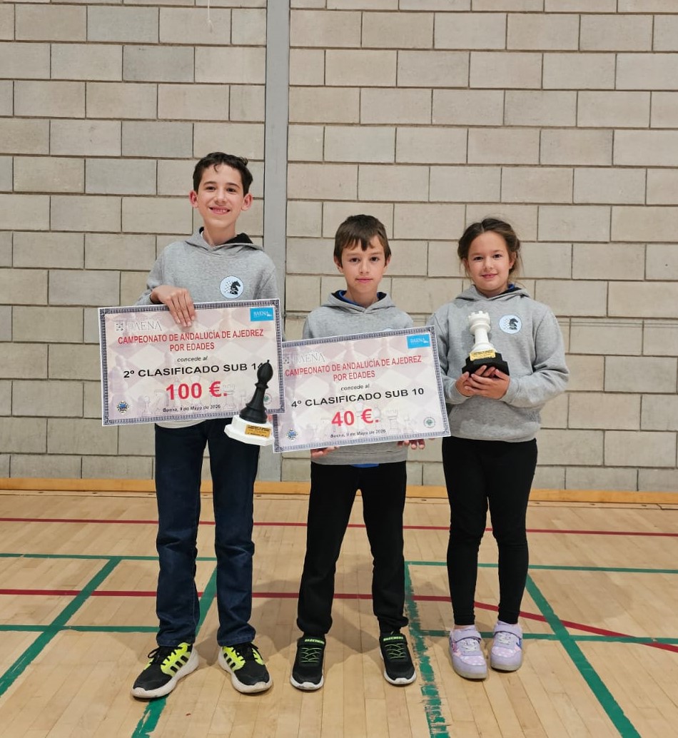 AjedrezCoin's tweet photo. Campeonato Andalucía Ajedrez Rápido por Edades.
El Club Ajedrez Coín suma y sigue...
Campeón sub18 FM Juan Alberto Gómez  Campeón sub18
Subcampeón sub14 Antonio Gálvez 
Cuarto clasificado sub10 Javier Santos 
3ª clasificada fémina sub08 Martina Moreno
@DelegMalagaAjed @AytoCoin https://t.co/Mih1PV9qC6