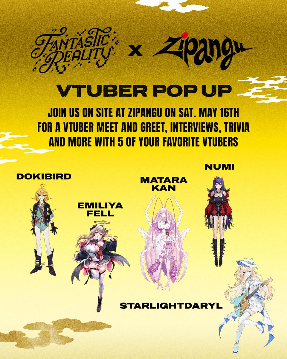 zipangu_cn's tweet photo. Introducing our VTuber pop up! Come and check it out on Saturday and get the opportunity to come meet and greet with select VTubers 🌸 https://t.co/akih4aJxz9