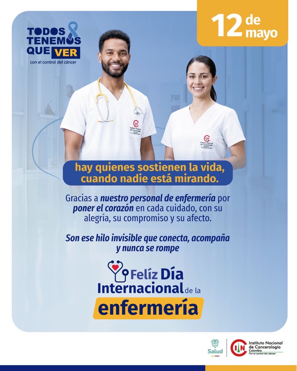 INCancerologia's tweet photo. En el control del cáncer, todos tenemos que ver. Y hay quienes sostienen la vida todos los días, incluso cuando no se ve.

Gracias al personal de enfermería del Instituto Nacional de Cancerología.

#DíaDeLaEnfermería #SomosINC #CuidadoOncológico #TalentoINC #TodosTenemosQueVer https://t.co/Nu9dBz3u0i