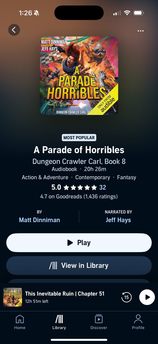 ryan_castner's tweet photo. HELLOOOOOO CRAWLERS!

Book 8, A Parade of Horribles is now available! We never expected to have so many crawlers reading this early. You are all so very spunky, and we really appreciate that. The ratings have never been higher!

Now get out there and Kill, Kill, Kill! https://t.co/xMRFkeDwWG