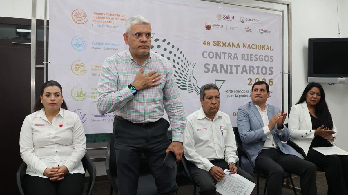 La SSZ realizará del 11 al 16 de mayo la Semana Nacional contra Riesgos Sanitarios 2026, con acciones de capacitación y vigilancia en higiene alimentaria, calidad del agua, tabaco, bebidas adulteradas y productos falsificados en las siete jurisdicciones.
dialogojerez.com/realizara-ssz-…