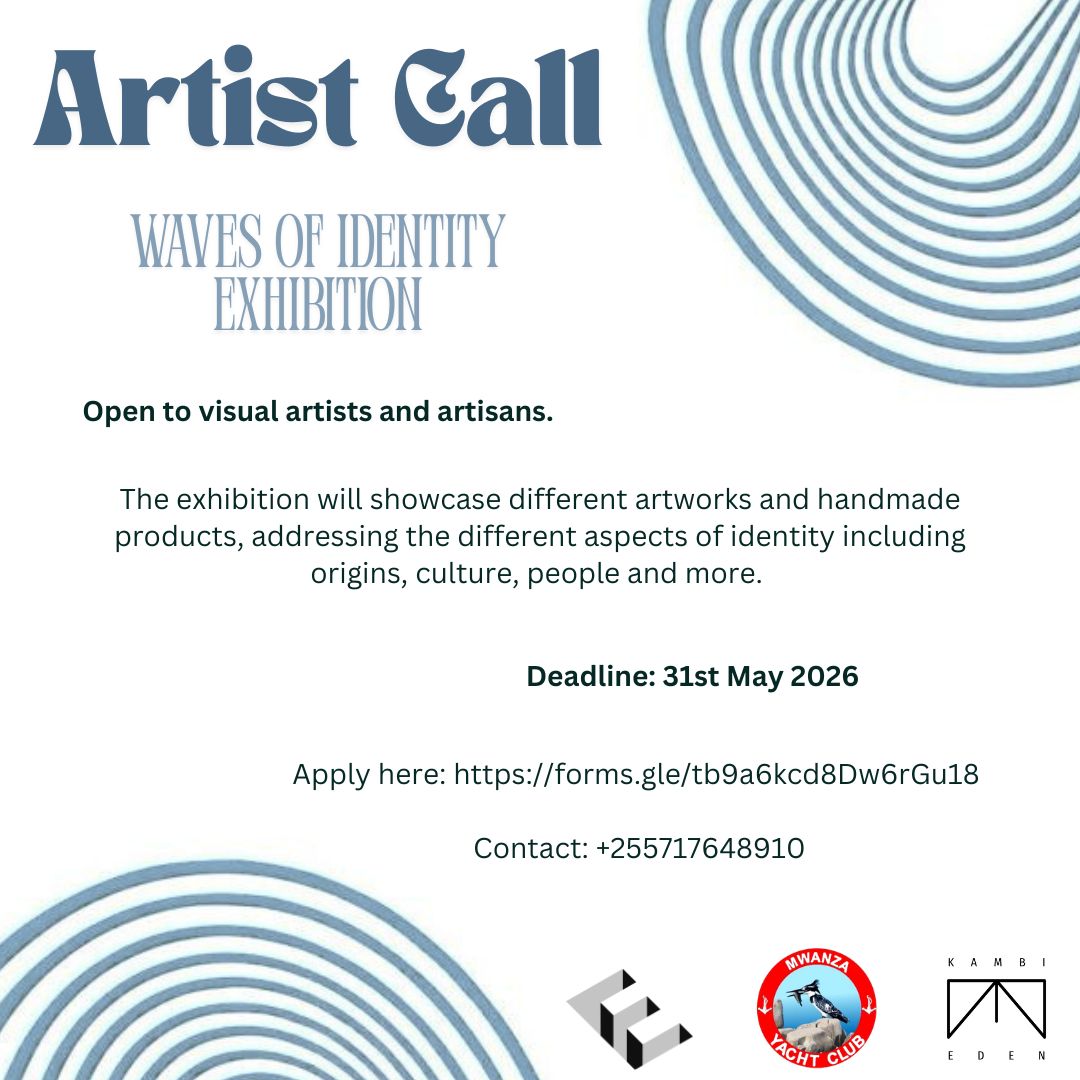 EdenKambi's tweet photo. 🎨 CALL FOR ARTISTS &amp; ARTISANS - WAVES OF IDENTITY

🖼 Submit up to 8 pieces
📅 Application period: 12th to 31st May 2026 
🔗 Application link: https://t.co/Hx3eGKfHvV 

All the best!

#Exhibition #KambiEden #ArtistCall #ArtExhibition #CreativeCommunity #Mwanza #OnlineExhibition https://t.co/opzKHHYSk0