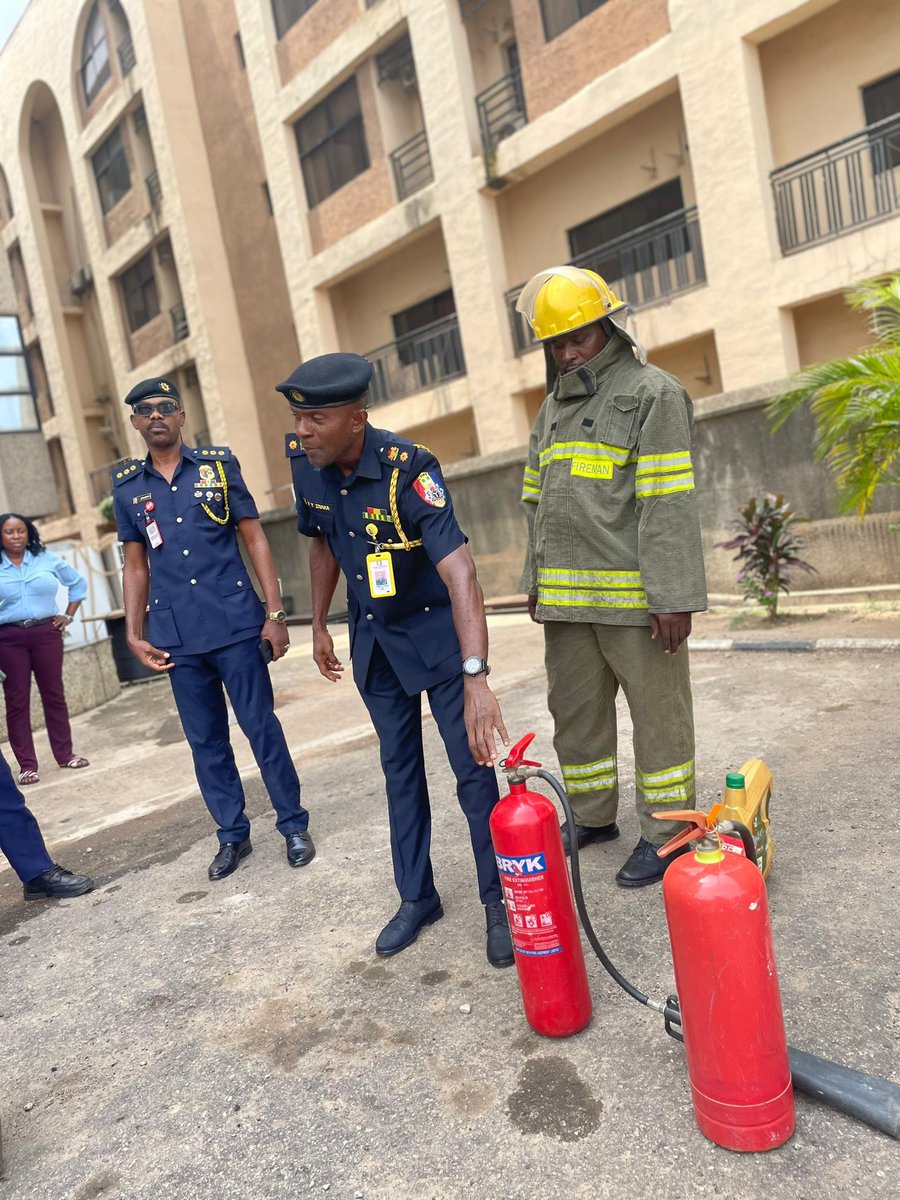 Fedfireng's tweet photo. PICTURE NEWS 
 12/05/2026

Federal Fire Service officers, led by CSF Ishaku, during a fire safety sensitization for Budget Ministry staff in Abuja. The Service encourages organisations to partner in promoting fire safety and protecting lives and property. https://t.co/hxdA0iodwL