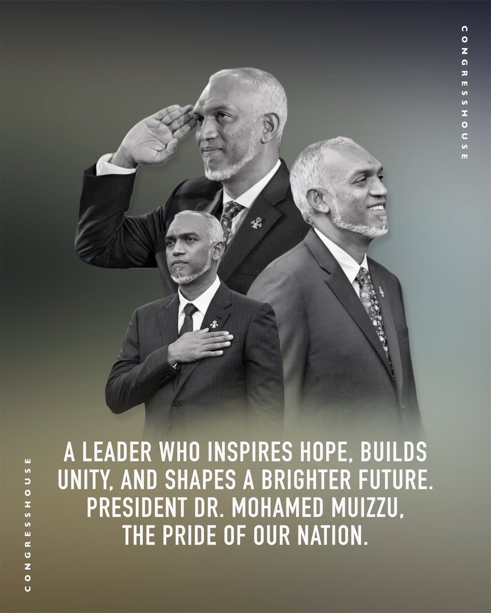 MoHamed_Irfn's tweet photo. A leader who inspires hope, builds unity, and shapes a brighter future. President @MMuizzu , the pride of our nation.🇲🇻 https://t.co/m0F4TCxkbf