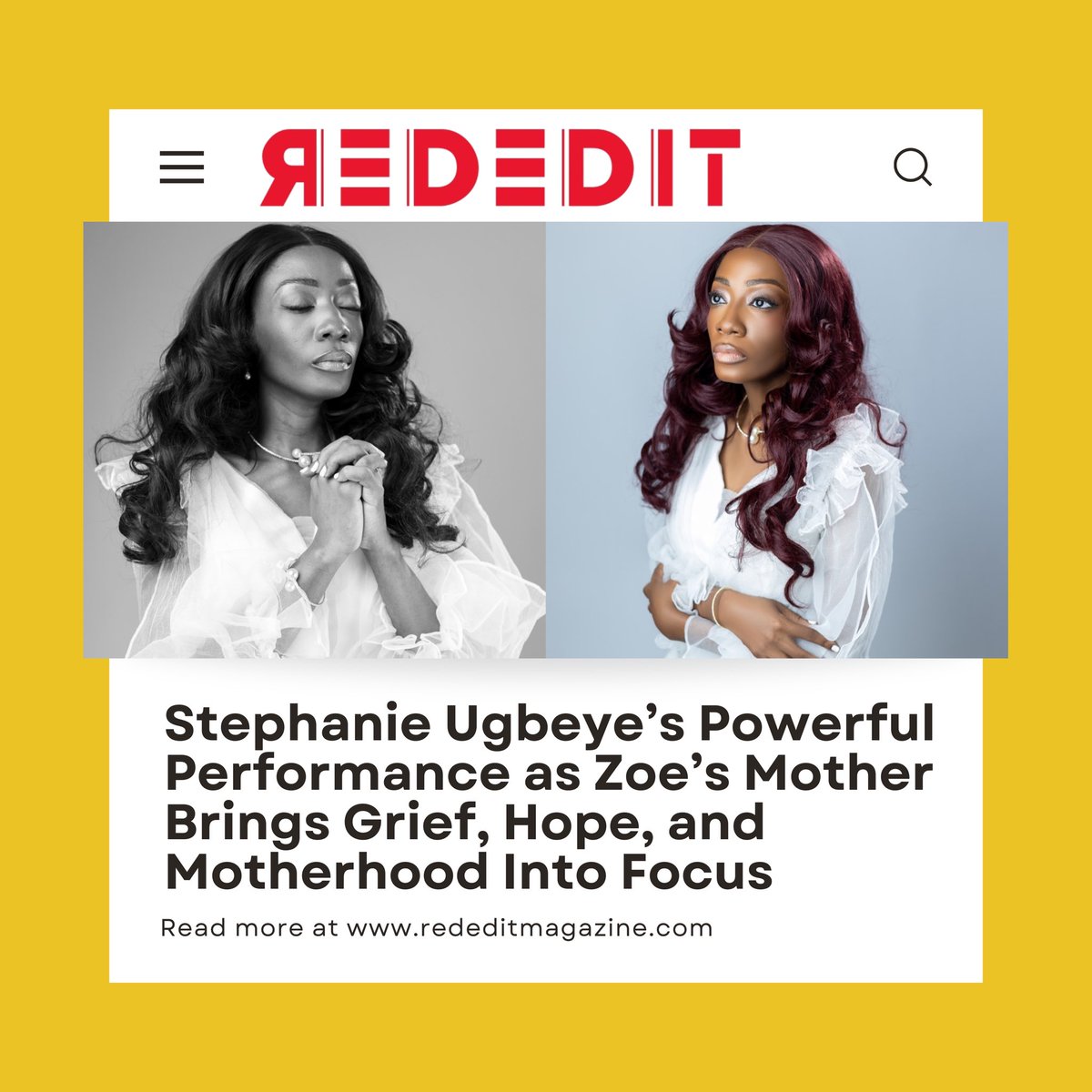 ogwastudios's tweet photo. Stephanie Ugbeye’s performance as Zoe’s mother is finally getting the spotlight it deserves.
https://t.co/4mdVd100O3 💛
#ZOEFilm #OGWAStudios #AfricanCinema #FilmFeature #WorldSickleCellDay https://t.co/xvOUxnFrPL
