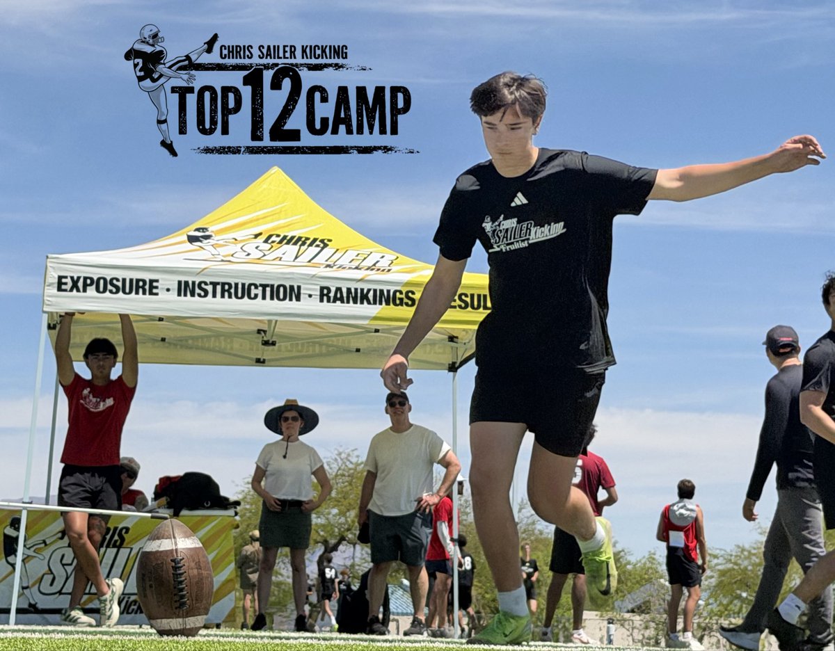 Chris_Sailer's tweet photo. TOP 12 Selection ✅

The 15th Chris Sailer Kicking TOP 12 Camp Selction is @TylerBaradel (2027, GA).

Tyler posted back to back impressive numbers at Vegas 47 &amp; Vegas 48. He’s ready to compete with the best of the best! 

#TeamSailer #TOP12 #5SpotsLeft https://t.co/WUW8EEX1oA