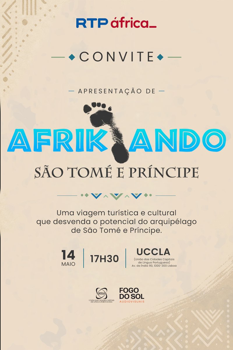 UCCLA1985's tweet photo. Apresentação de série documental sobre São Tomé e Príncipe na UCCLA dia 14 de maio, às 17h30. A entrada é livre - https://t.co/4V8NoaEkUH https://t.co/DTCZOYj1kk