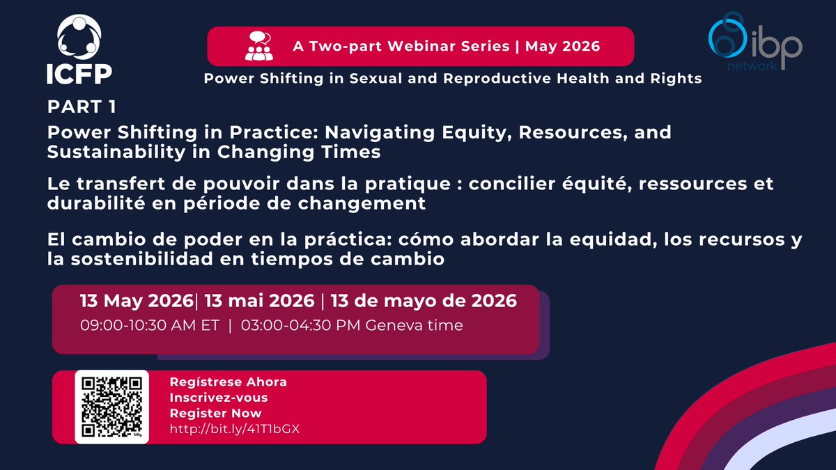 COREGroupDC's tweet photo. 🌍 Join the @WHO/@ibp_network, @the_ICFP, on 𝗠𝗮𝘆 𝟭𝟯, 𝟮𝟬𝟮𝟲, from 𝟵:𝟬𝟬–𝟭𝟬:𝟯𝟬 𝗔𝗠 𝗘𝗧 (𝟯:𝟬𝟬–𝟰:𝟯𝟬 𝗣𝗠 𝗚𝗲𝗻𝗲𝘃𝗮 𝘁𝗶𝗺𝗲) for an upcoming two-part webinar series on 𝗣𝗼𝘄𝗲𝗿 𝗦𝗵𝗶𝗳𝘁𝗶𝗻𝗴 𝗶𝗻 𝗦𝗲𝘅𝘂𝗮𝗹 𝗮𝗻𝗱 𝗥𝗲𝗽𝗿𝗼𝗱𝘂𝗰𝘁𝗶𝘃𝗲 𝗛𝗲𝗮𝗹𝘁𝗵 𝗮𝗻𝗱 𝗥𝗶𝗴𝗵𝘁𝘀 (SRHR).

This session will explore concrete experiences and approaches to power-shifting in #SRHR practice, with a focus on how organizations and communities navigate equity, resources, and sustainability amid shifting global health priorities.

𝗥𝗲𝗴𝗶𝘀𝘁𝗲𝗿 𝗵𝗲𝗿𝗲: https://t.co/o36AaJmmXu

#SRHR #GlobalHealth #PowerShifting #IBPNetwork #ICFP