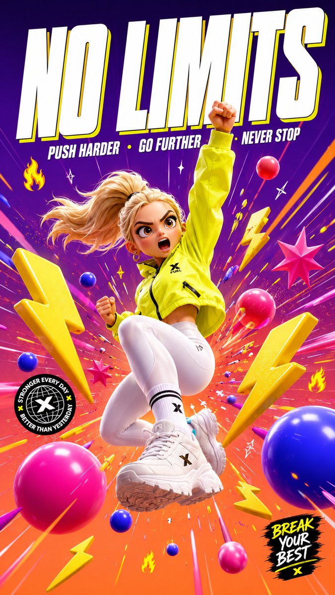 3D Cartoon Sports Poster