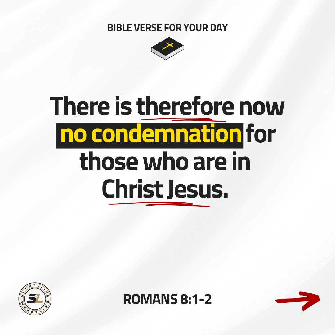 SportsLifeW's tweet photo. The enemy wants you to carry the weight of every mistake you've ever made. 
Every loss. Every failure. Every time you fell short.

But that's not your identity anymore.

In Christ, the score has already been settled. 
No condemnation. No chains. 

Just freedom to step out in the arena and in life as who God says you are.

Walk in it. 🙏⚔️

Romans 8:1-2 

#sportslife #kingdomimpact #infuselife #freedominchrist #nocondemation

@sportslifeteam