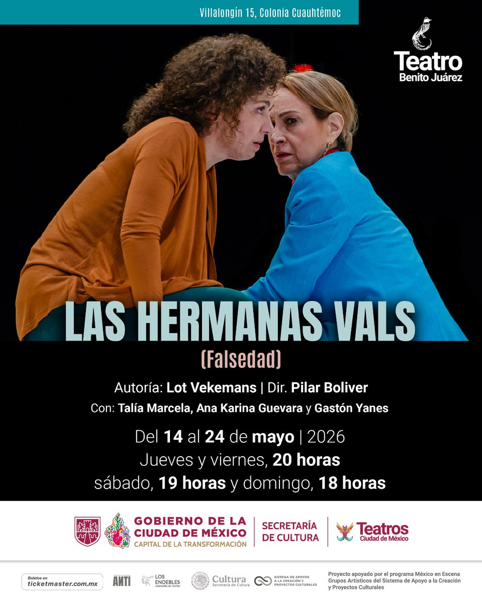 artes_promo's tweet photo. Pases dobles jueves 8 p.m
Las hermanas Vals
Teatro Benito Juárez

1 retwittear 
2 nombre completo 
3 a quién vas a invitar?
4 compartir fotos del evento 
5 los que tengan ♥️ media hora antes en taquilla y ganaron en #Promo_Artes https://t.co/5f13lhvRmL