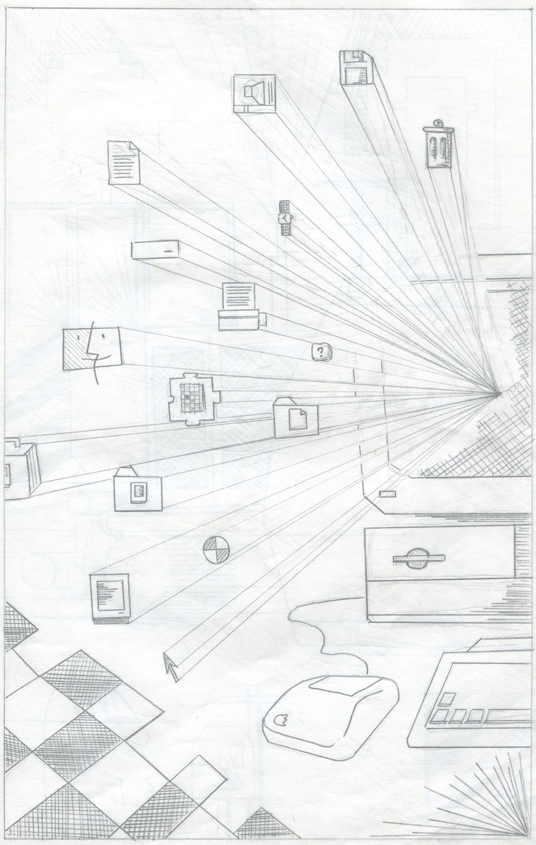 slomacuser's tweet photo. It was 1995 and I was 15 years old. I had been using a Mac for about a year and I drew this. https://t.co/B2OiDsXNPX