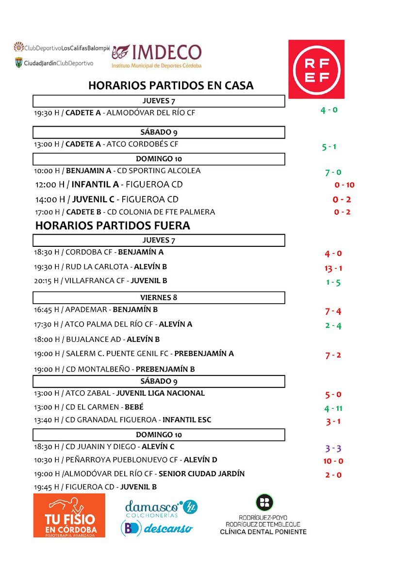 WebLosCalifasCF's tweet photo. Van finalizando las diversas ligas y aquí os presentamos algunos de los últimos resultados, aunque no os preocupéis, hay copa... https://t.co/ec7IyQMex4