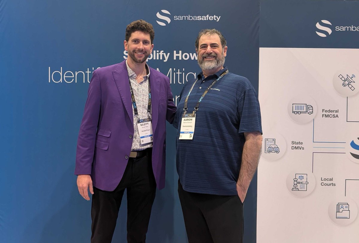 avatarfleet's tweet photo. Samba + Avatar = Peanut Butter and Jelly 💜
@SambaSafety plays a HUGE role to help us automate driver recruiting and DQF compliance

Great seeing you at @privatefleets' conference last weekend! #NPTC https://t.co/PUcOFVP9kU