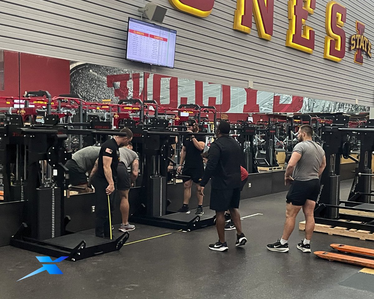 performxts's tweet photo. The next chapter at Iowa State continues with the addition of Perform-X Hip Machines, designed to train the hip through every movement plane: flexion, extension, abduction, and adduction.

#BuildingBetterAthletes #PerformX #StrengthAndConditioning #IowaState #PerformanceTraining https://t.co/FSAZ1P5R9s
