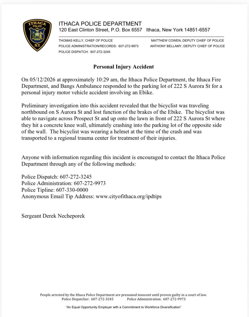 ithacapolice's tweet photo. https://t.co/5HkV1ER7Hd