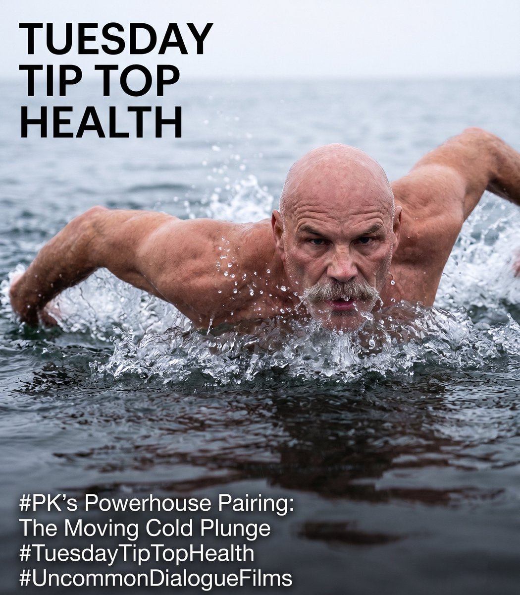 ImPatKilpatrick's tweet photo. Forget just sitting in a tub—if you want to maximize your recovery and your conditioning, take your cold plunge for a lap. Swimming in unheated water is my go-to for a total system reset. It is a powerhouse pairing for health because you get the massive anti-inflammatory benefits of the cold coupled with the low-impact, full-body resistance of the water.

This is a PK staple for a reason. It ensures joint longevity by removing the pounding on the pavement, which is crucial for staying mobile and stunt-ready at any age. The cold forces your vessels into a sort of vascular gymnastics, flushing out toxins and boosting circulation better than any caffeine kick. Beyond the physical, there is the quiet of the water. No noise, no distractions, just you and the rhythm of the stroke against the chill.

Whether it is the ocean or a chilly morning pool, get moving in the cold. It keeps the engine lean and the mind sharp. Who is hitting the water with me this week? Drop a 🌊 in the comments if you are in!

#TuesdayTipTopHealth #TuesdayTips #HealthAndWellness #Vitamins #Community #Mindset #TuesdayMotivation #PatrickKilpatrick #PKilpatrick #UDF #UncommonDialogueFilms #Hollywood