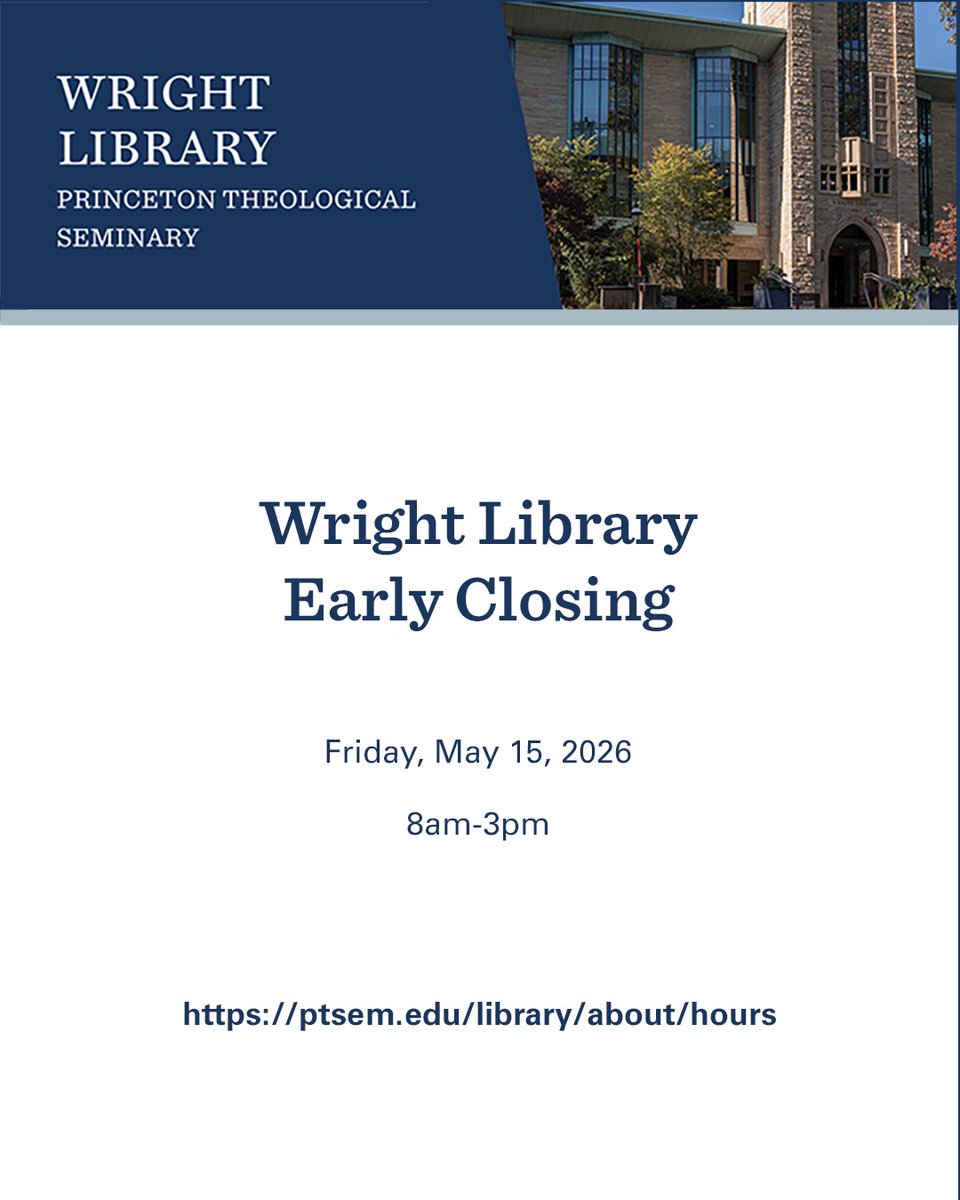 Wright Library, Princeton Theological Seminary tweet media