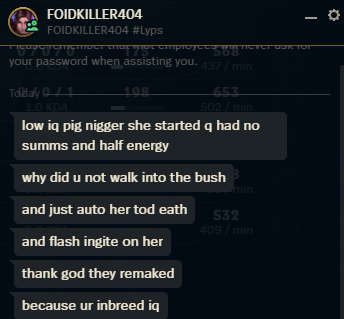 blinderlol's tweet photo. @RiotSupport FOIDKILLER404#Lyps https://t.co/s2MJ41Ycia